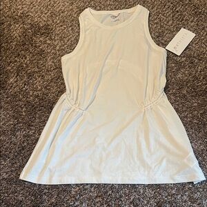 Athleta Ivory Gathered Waist Tank Dress